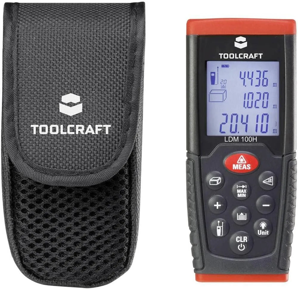 LDM100H Laser-Distanzmesser I Entfernungsmesser I Distanzmesser I Entfernungsmessgerät I Laser-Distanzmessgerät: staubgeschützt, TOOLCRAFT LDM100H