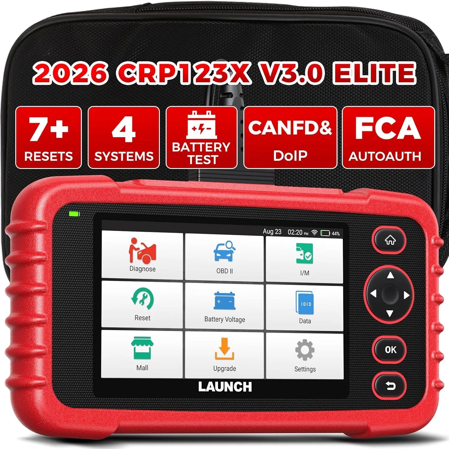 LAUNCH CRP123X V3.0 Diagnosegerät Profi OBD2 Scanner für alle Autos &, für Fahrzeugpflege