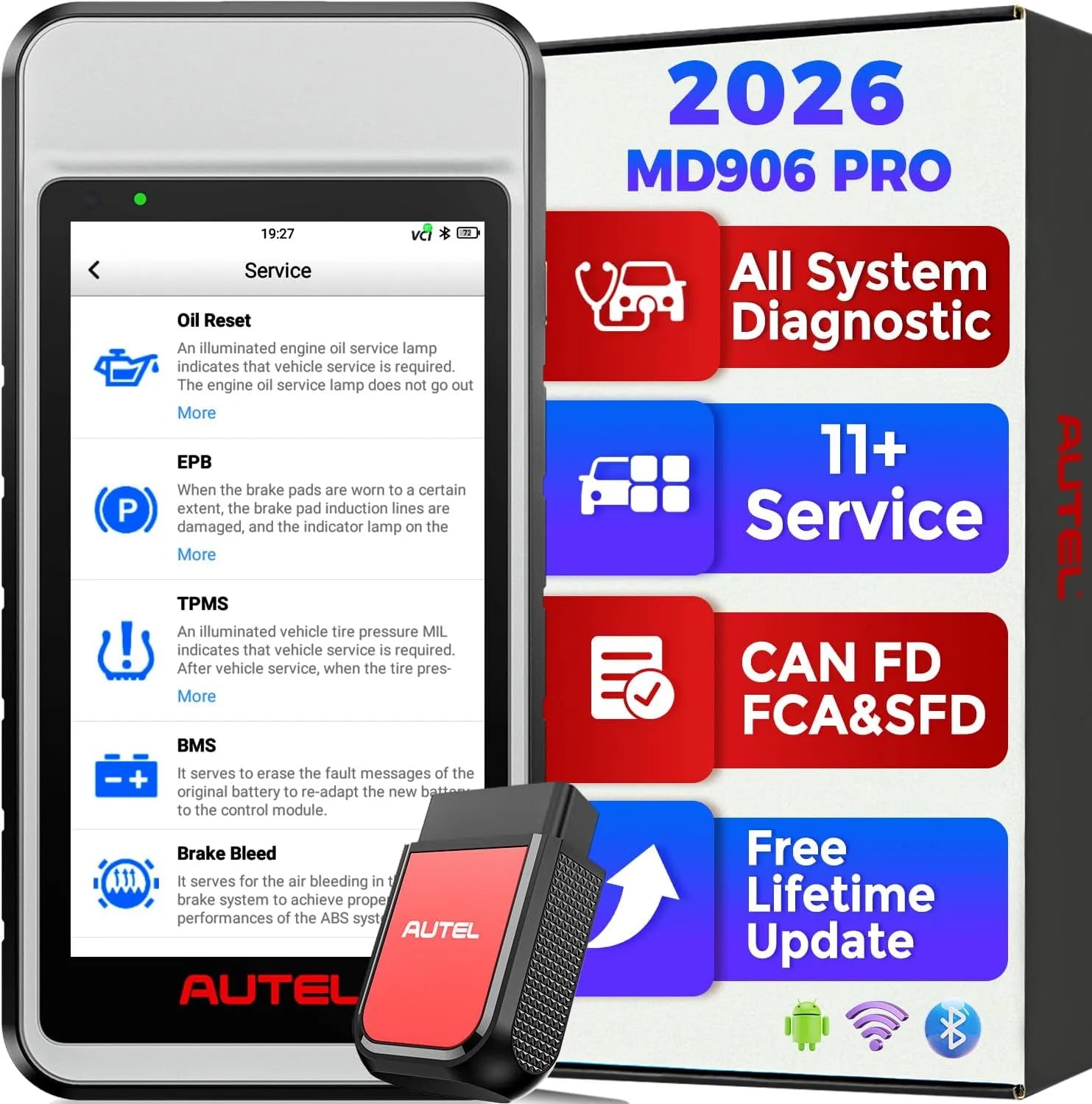 Autel MaxiDIAG MD906 PRO Diagnosegerät – Bluetooth-Konnektivität