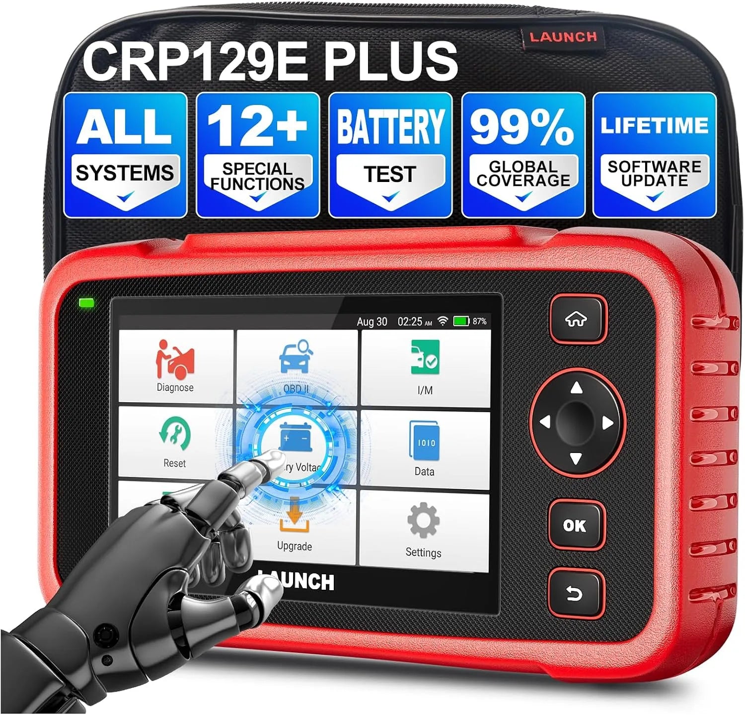 LAUNCH OBD2 Diagnosegerät Auto CRP129e Plus: für Fahrzeugpflege