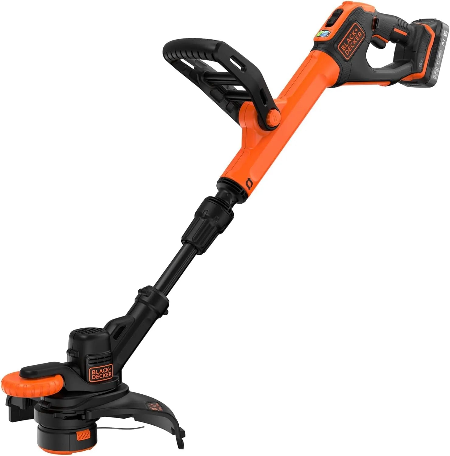 BLACK+DECKER 18V BCST918D1 Rasentrimmer, AFS, Akku-Betrieb, verstellbar, 28 cm, für die Gartenpflege, schwarz