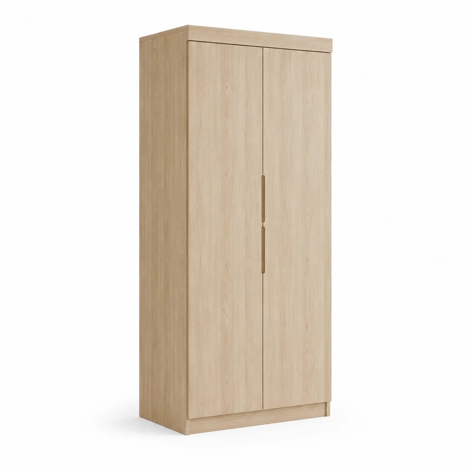 Kleiderschrank aus Holz in Hellbraun 100x60x200cm