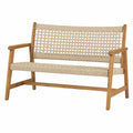 Gartensofa Teakholz Beige Polyestergarn 120cm