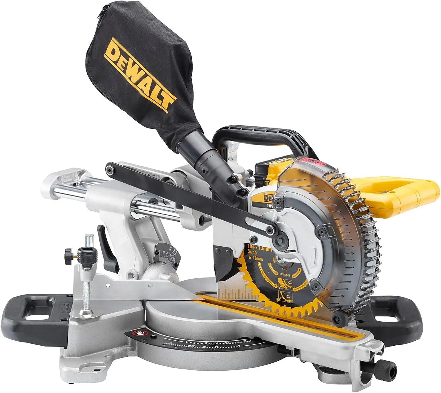 DeWalt 18 DCS365N Kapp- und Gehrungssäge: XPS, Akku-Betrieb, 184 mm, 18 V