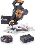 Evolution R185CMS- Power Tools R185CMS-Li Akku-Gehrungs- und Gehrungssäge für genaue Quer- und Winkelschnitte bei der Materialbearbeitung mit