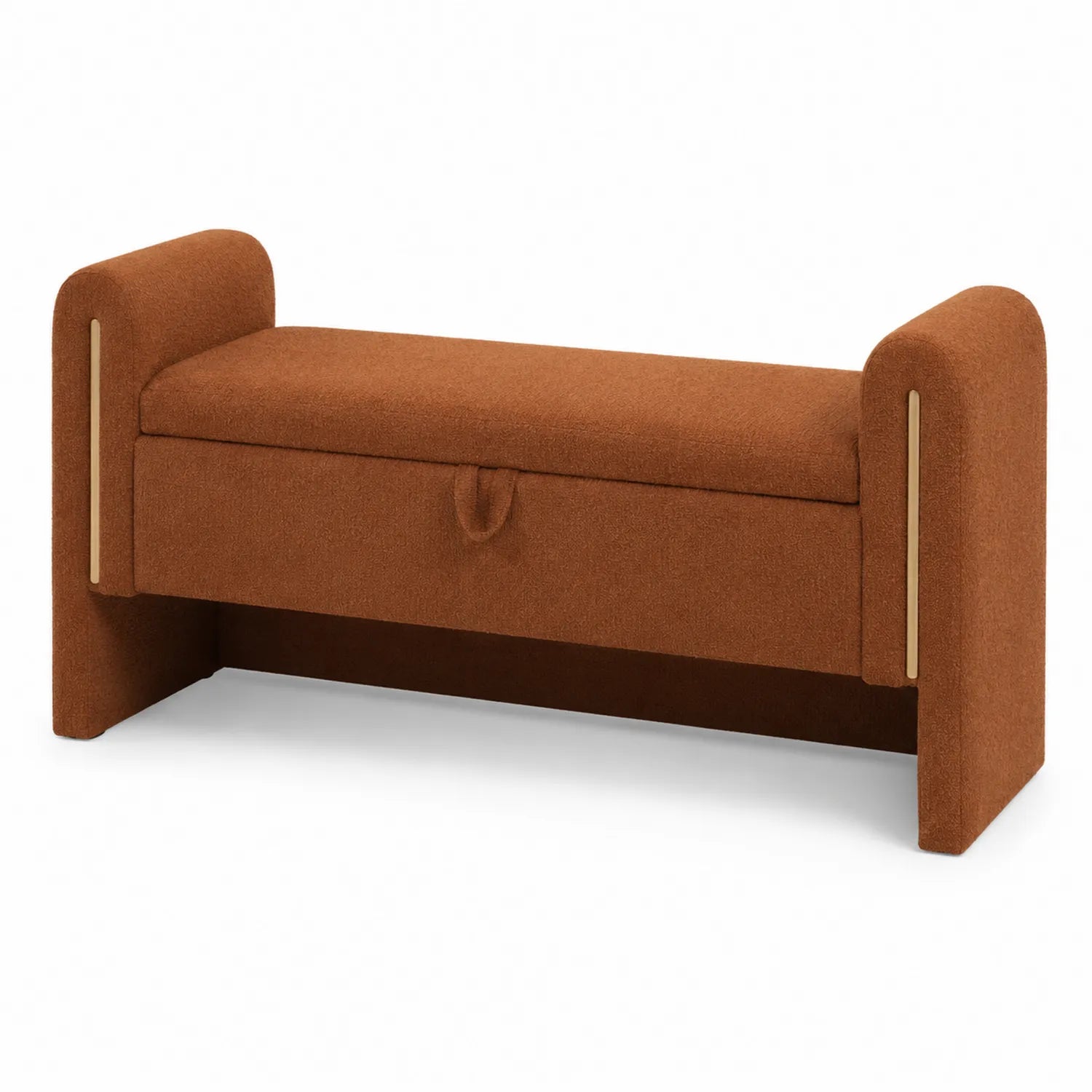 Polsterbank mit Stauraum Braun 120 cm