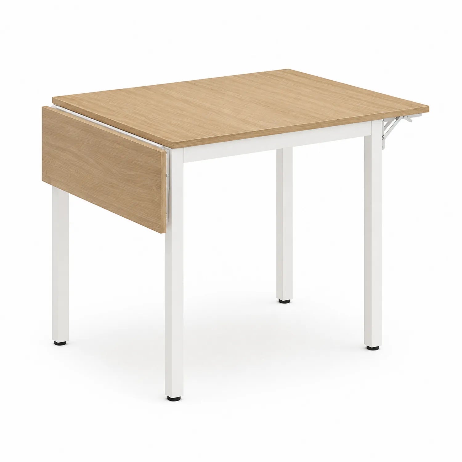 Klappbarer Tisch aus Eichenfurnier und Metallbeine 80x60x75cm