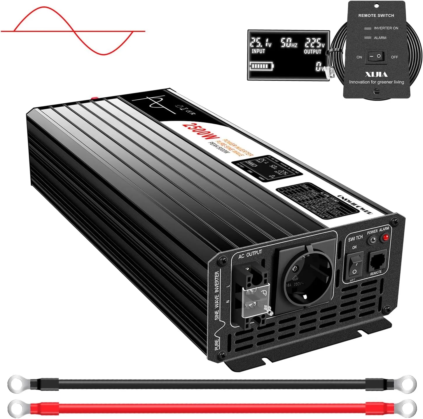 DC-AC-Wechselrichter und Spannungswandler, 3000W, 6000W, 12V, 230V, solarbetrieben, für Camping und Wohnmobil