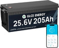 LiFePO4-Lithiumbatterie LiFePO4-Batterie und Solar-Speicherbatterie, 205Ah, 5248Wh, 24V, 25.6V, solarbetrieben, mit BMS
