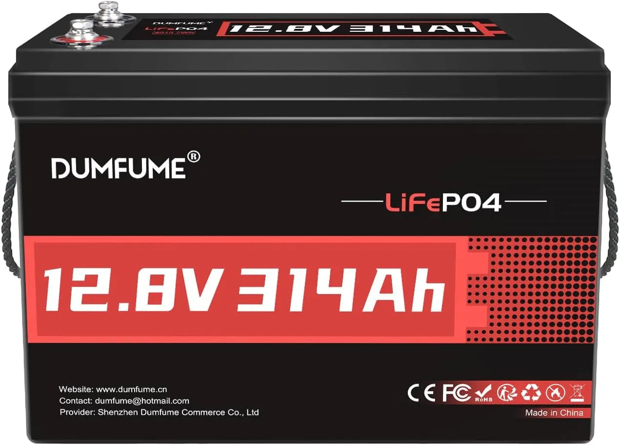 LiFePO4 LiFePO4-Batterie und Solar-Speicherbatterie, mit BMS, 300Ah, 3840Wh, 12V, 200A, für Camping und Wohnmobil