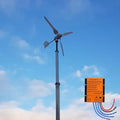 1KW Horizontale Windturbine 1000W Windkraft-Generator-Kit mit 3 Rotorblättern und MPPT-Controller, Off-Grid-System, 24, Volt