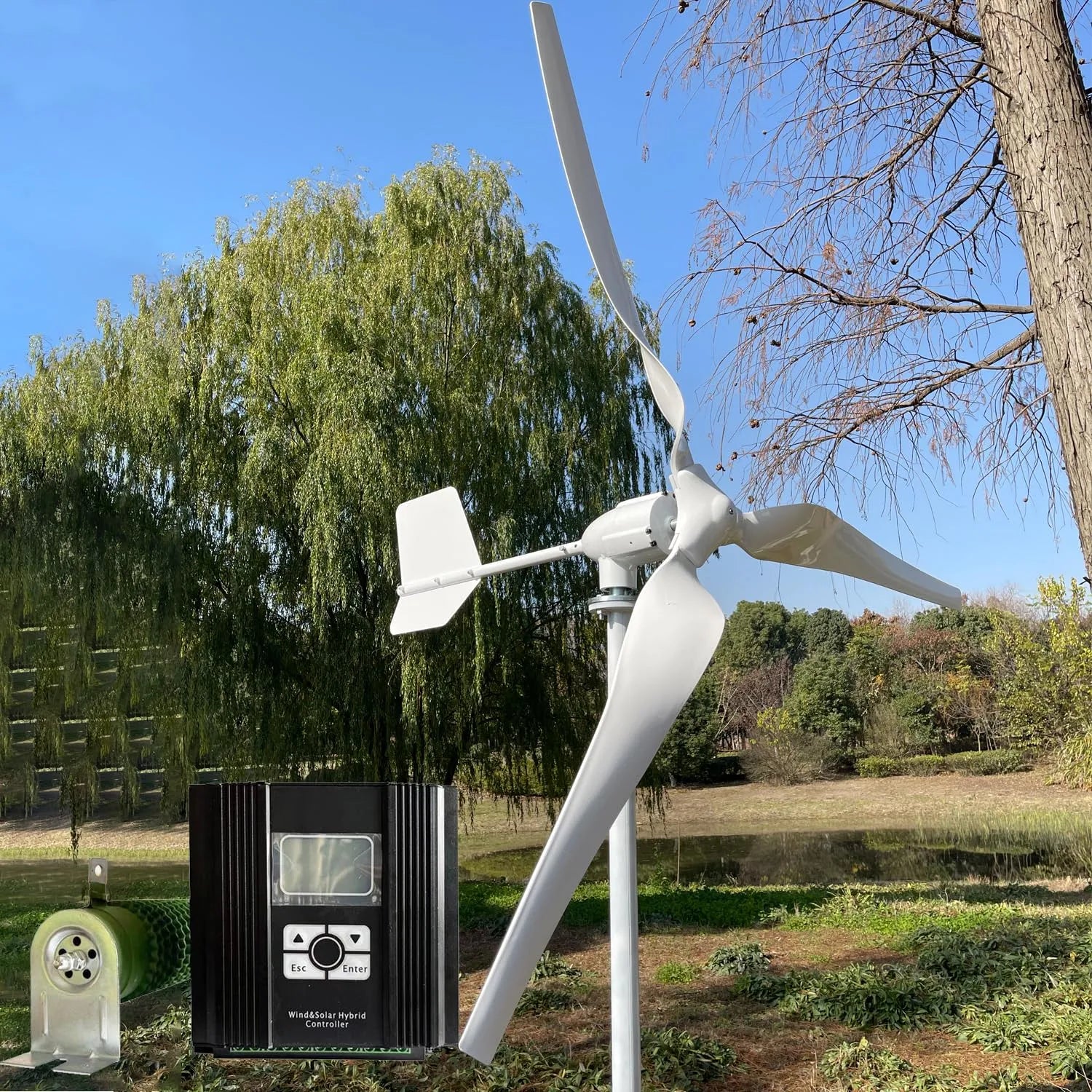 Windkraftanlage und Windgenerator, 2000W, 24V, 48V, solarbetrieben, mit MPPT-Regler, für Camping und Wohnmobil