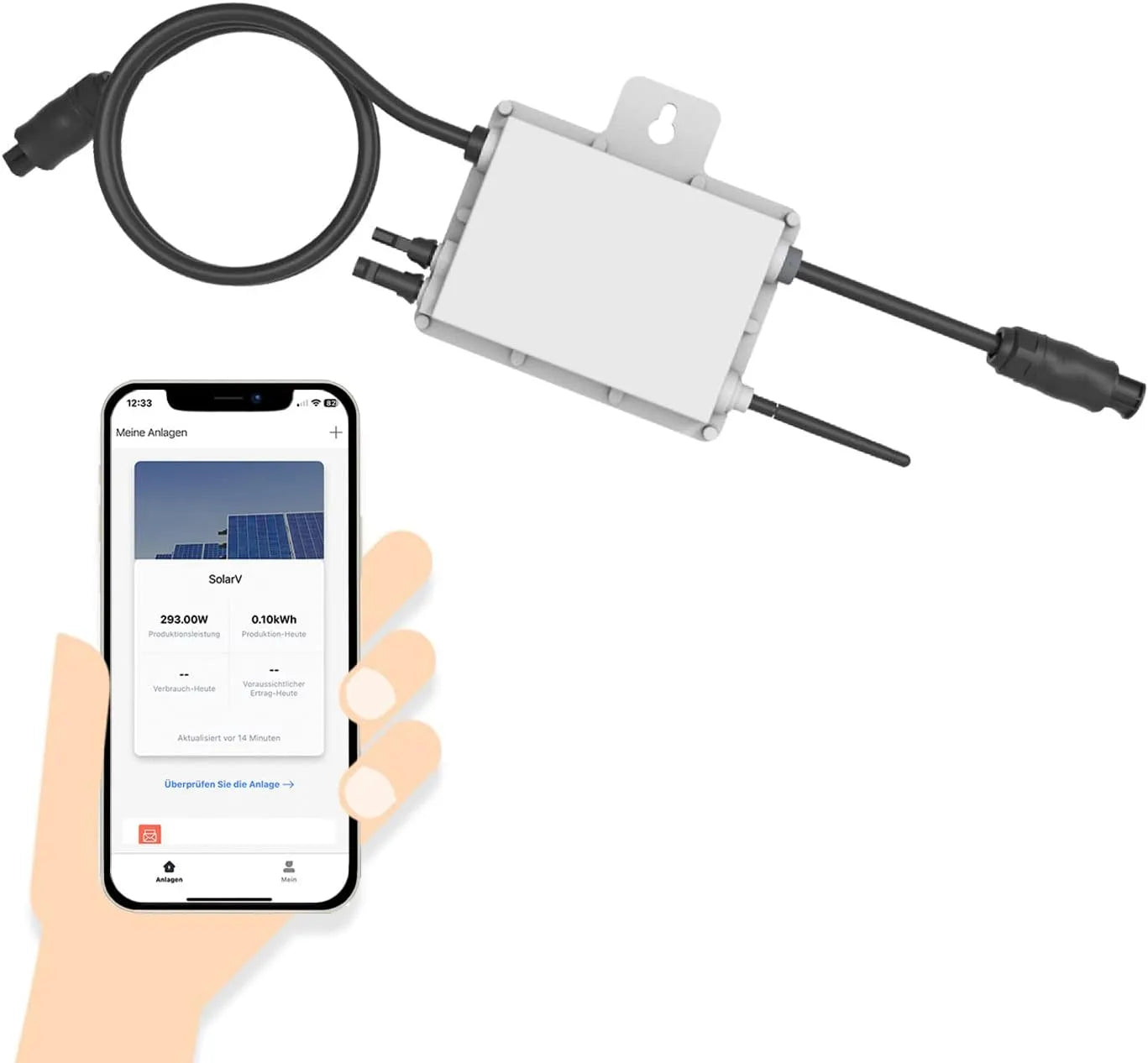 PV-Anlage SUN300G3-EU-230 Balkonkraftwerk-Komplettset und Photovoltaiksystem, 20V, 60V, mit WLAN, 230V, IP67