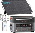 Tragbare Powerstation und Solargenerator, 2160Wh, solarbetrieben, mit App-Steuerung, 3600W, 7200W, für Camping und Wohnmobil
