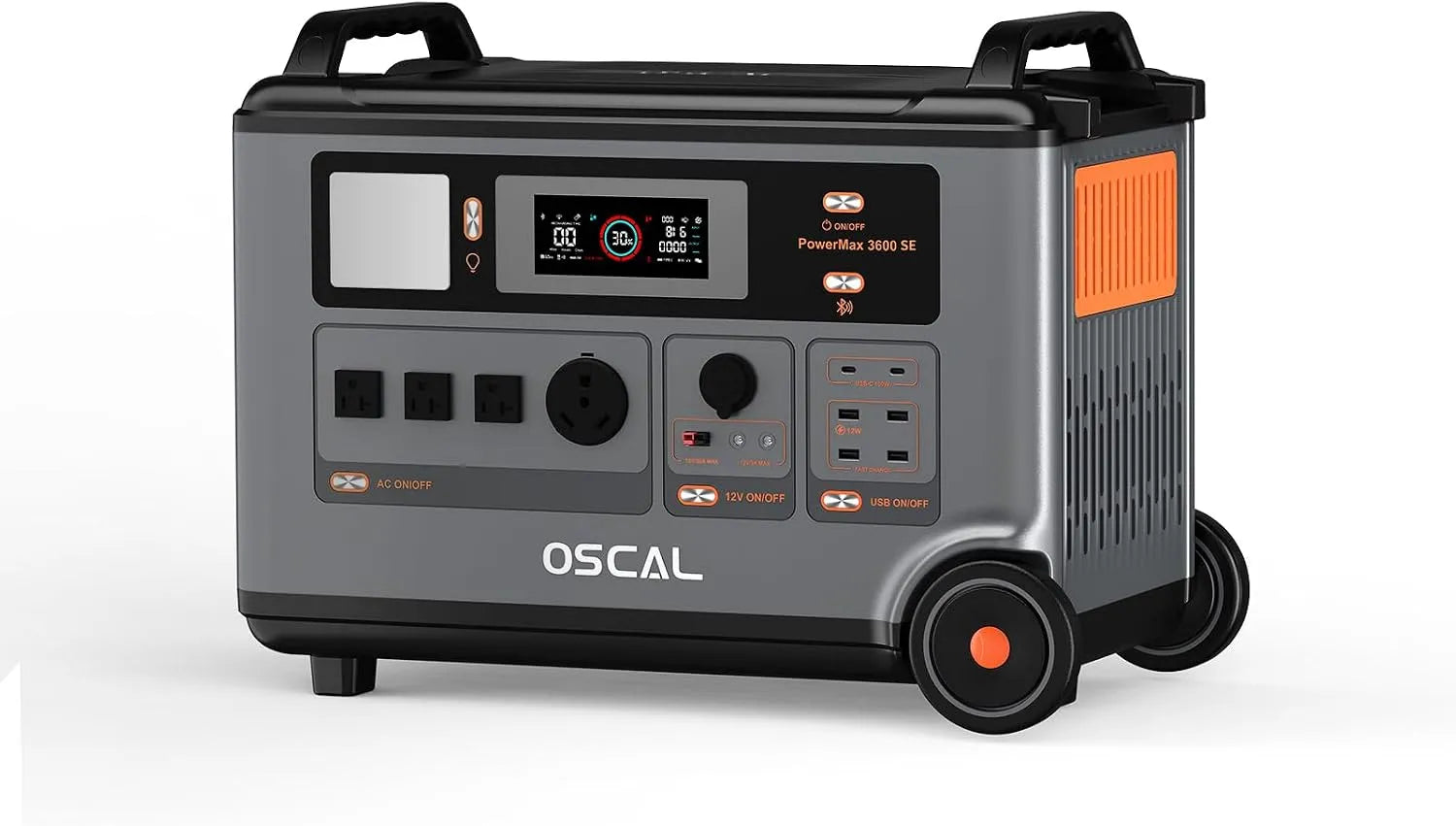 LiFePO4-Batteriestation Tragbare Powerstation und Solargenerator, 3600Wh, 2200W, für Camping und Wohnmobil, solarbetrieben