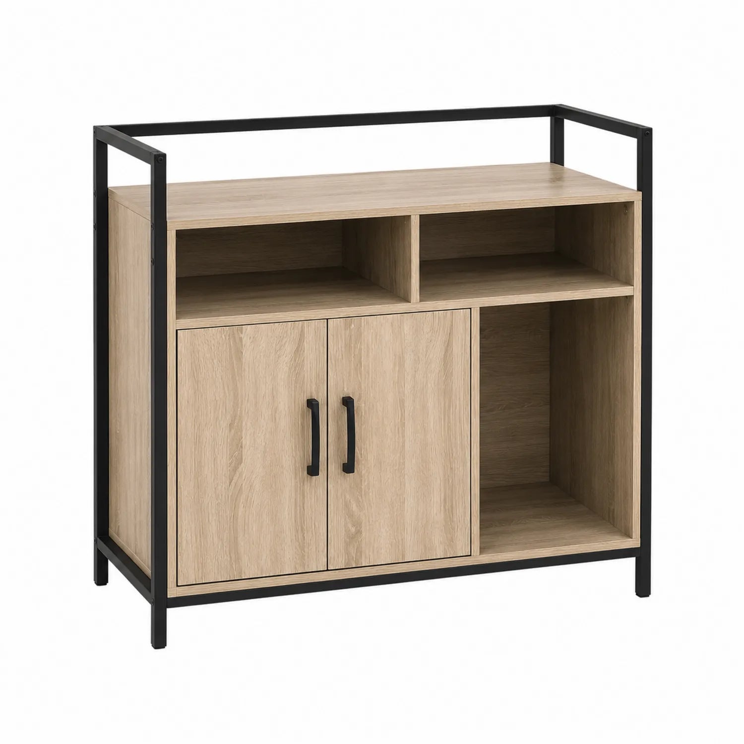Sideboard Holz und Metall 80cm x 35cm x 90cm
