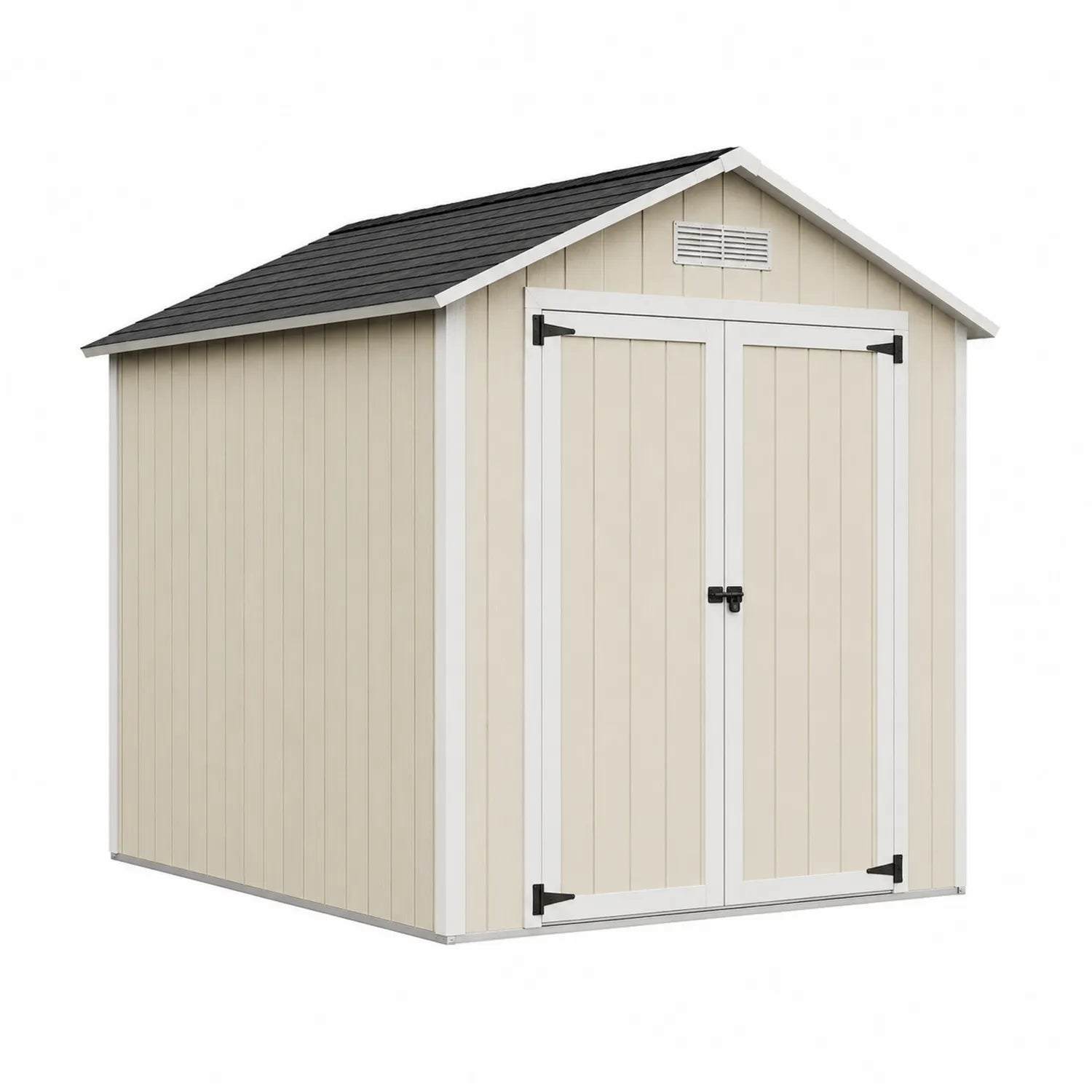 Gartenhaus aus Kunststoff Beige 185 cm x 152 cm x 226 cm