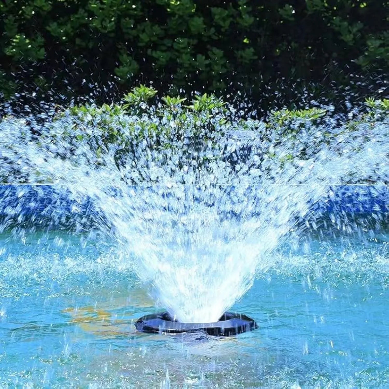 Teichbrunnenbelüfter, 15,2 m Netzkabel, Teichbelüfter mit Spannset für Teich, 8000 GPH schwimmende Pumpe für großen Teich