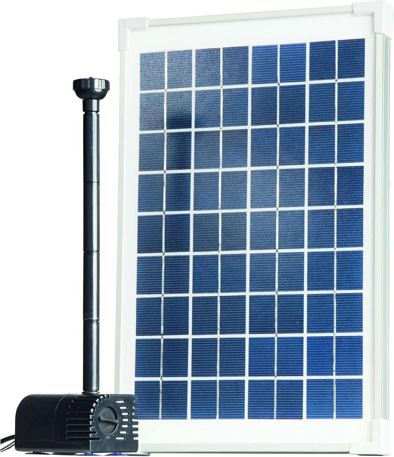 HEISSNER SP610 Solar-Teichpumpe und Springbrunnenpumpe, 610 l/h, für Gartenteich und Wasserspiel