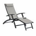 Sonnenliege Aluminium Textilene Grau