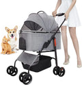 Kinderwagen – klappbar, grau