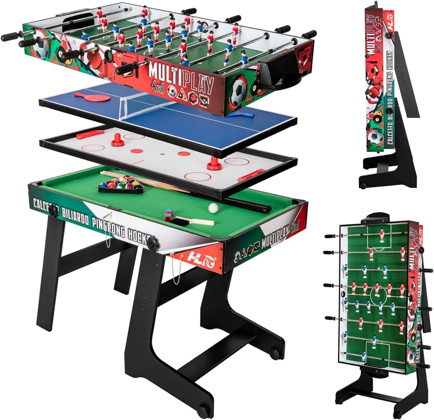 Tischtennisplatte - klappbar, 123 x 61 x 80CM, HLC