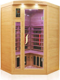 Infrarot-Saunakabine: Holzkonstruktion, mit USB-Anschluss, Bluetooth-Konnektivität, LED-Anzeige, 140 x 140, Dewello MP3