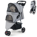 Haustierbuggy: klappbar, verstellbar, 15 kg, grau