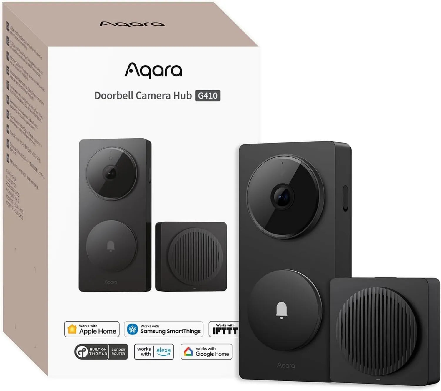 Aqara Smarte Türklingel mit Kamera G410 - WLAN-Konnektivität, schwarz