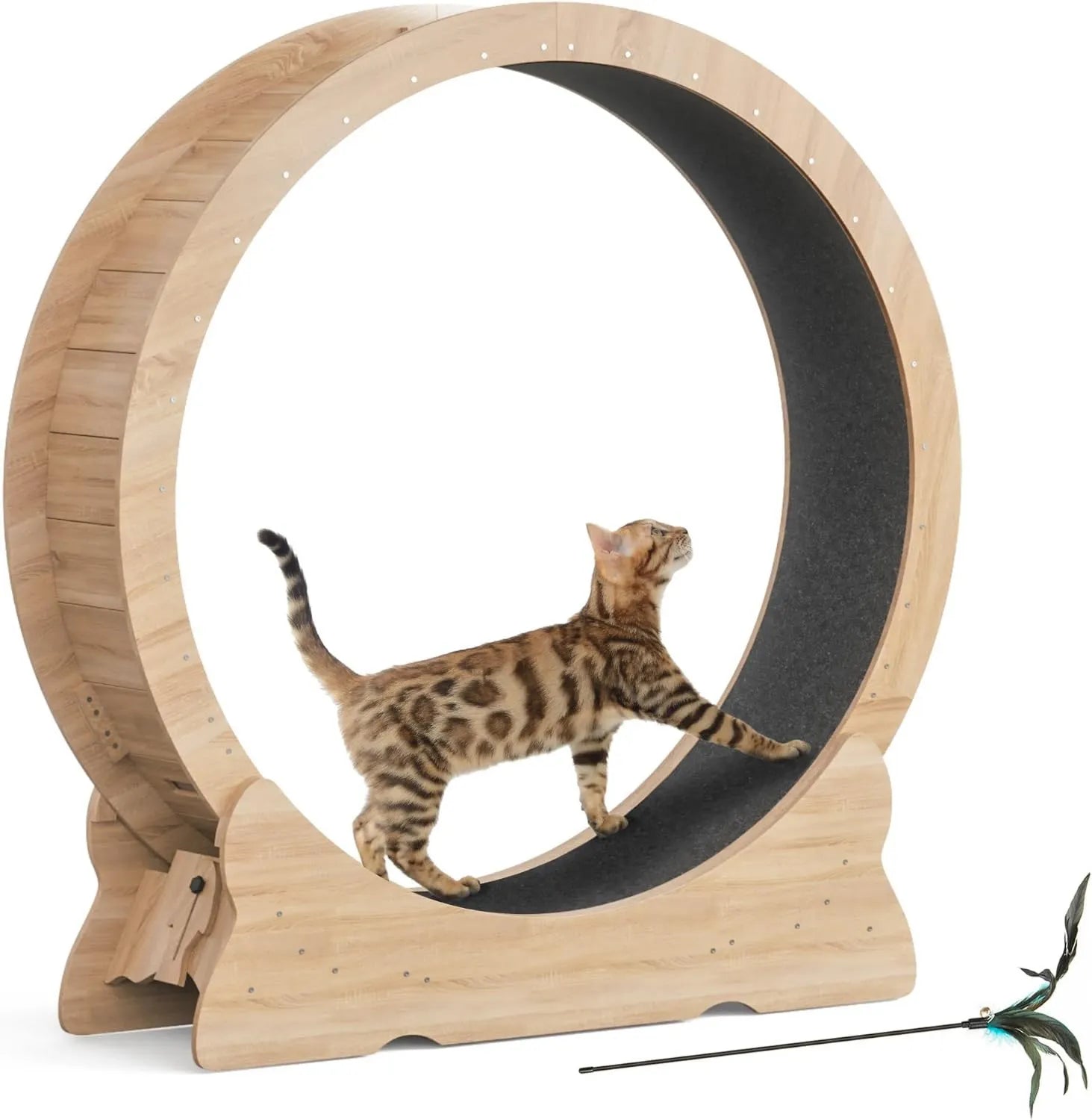 Mondeer Katzenlaufrad Indoor aus Holz