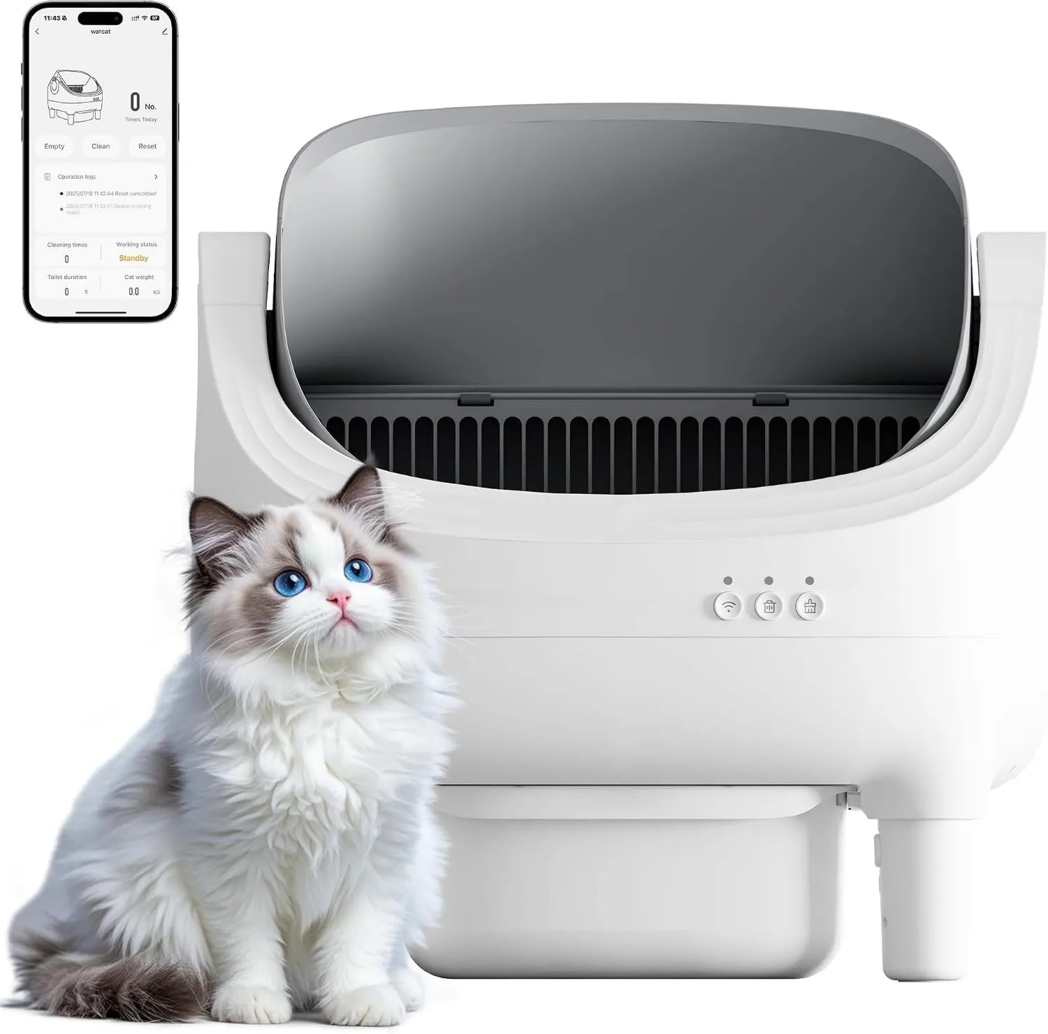 Selbstreinigende Katzentoilette – 12L, 15kg