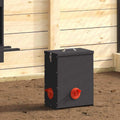 Mangloder Hühnerfutterspender Schwarz aus kaltgewalztem Stahl 32 - 5 × 20, 5 × 43 cm, 25 kg