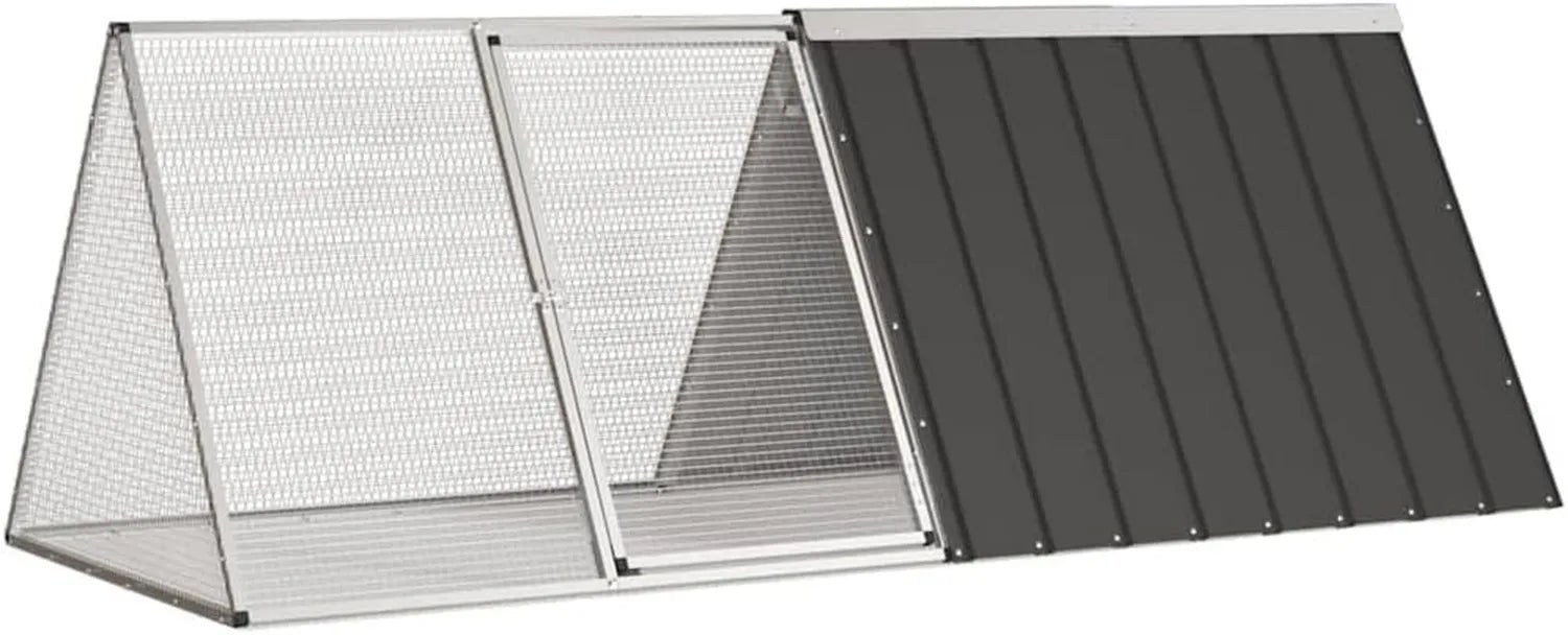 Mangloder Kaninchenkäfig Anthrazit aus verzinktem Stahl 201 – 5 × 80, 5 × 71 cm