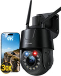 Ctronics 4K 30X Optischer 3D Zoom Überwachungskamera Aussen mit Auto-Tracking - mit Kamera, 5G, blau