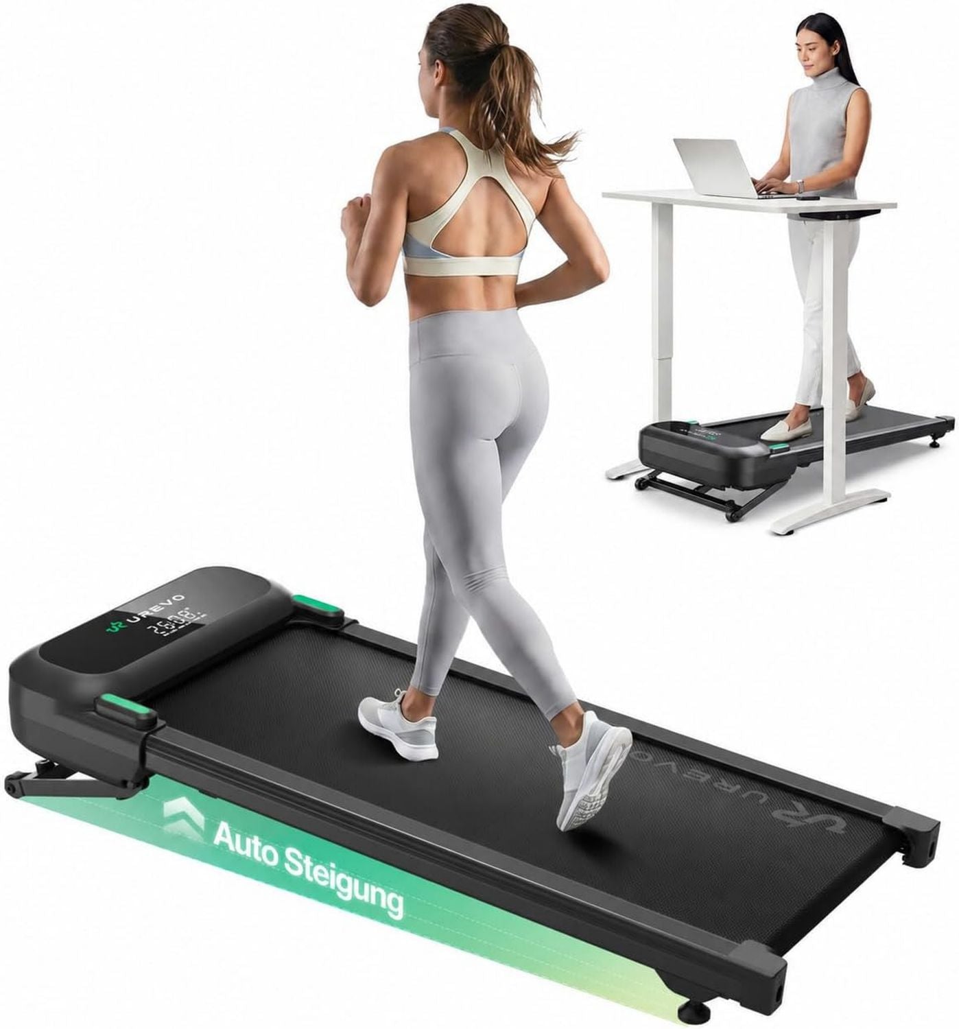 UREVO Walking Pad - einstellbare Steigung, leiser Betrieb