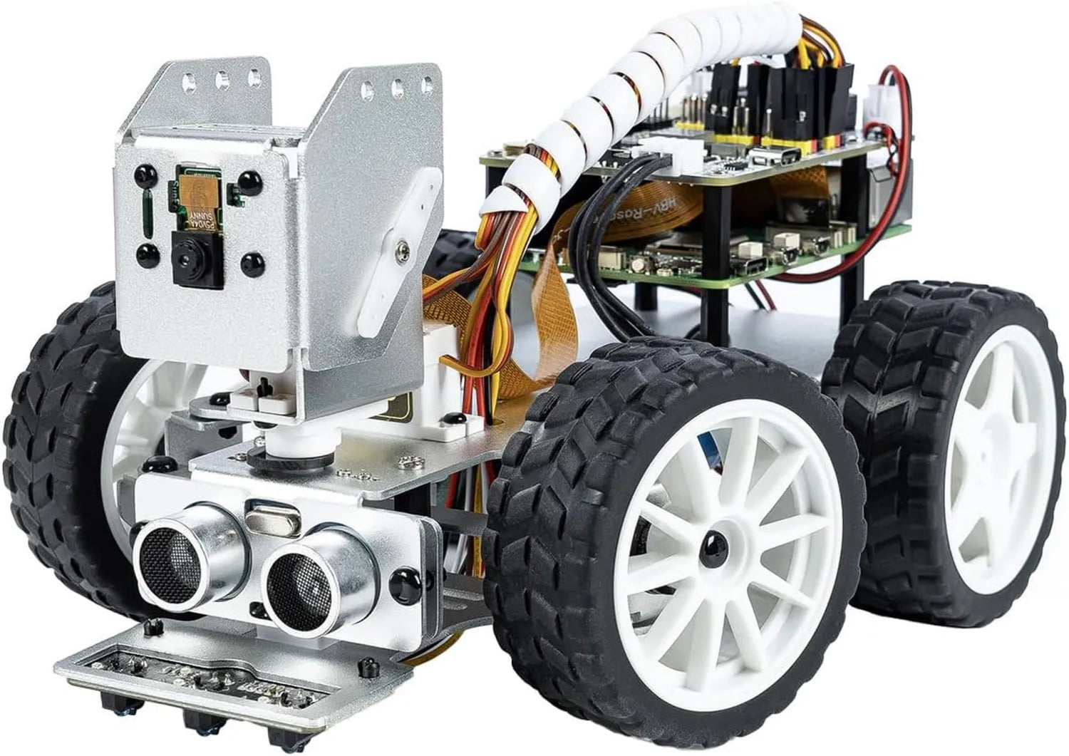 SunFounder Picar-X KI-Videoroboter-Car-Kit für Raspberry Pi 5/4/3B+/Zero 2w: mit Kamera