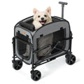 Haustierbuggy - mit Rollen, 18KG, grau