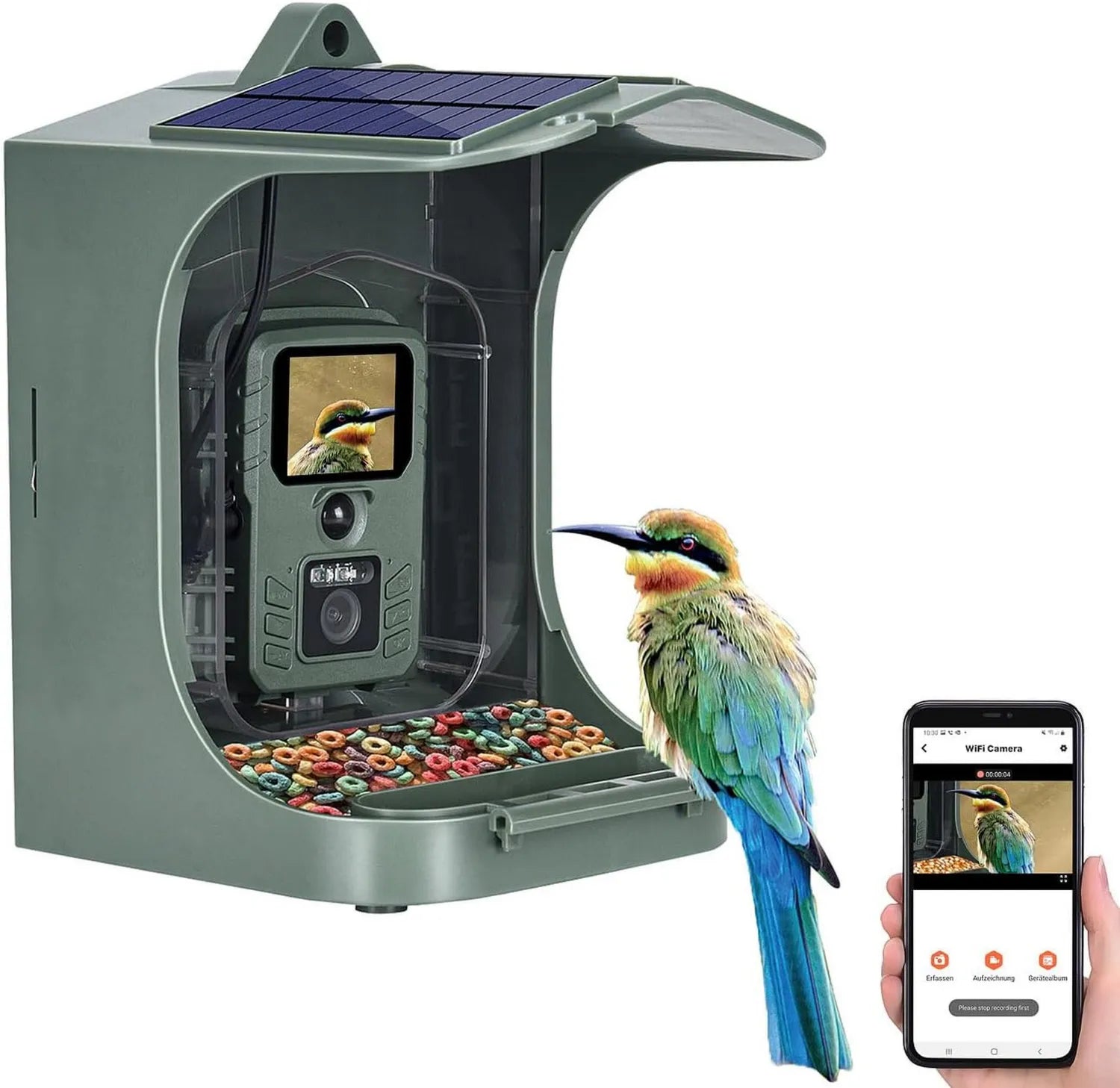 Vogelfutterhaus: mit Kamera, WLAN-Konnektivität