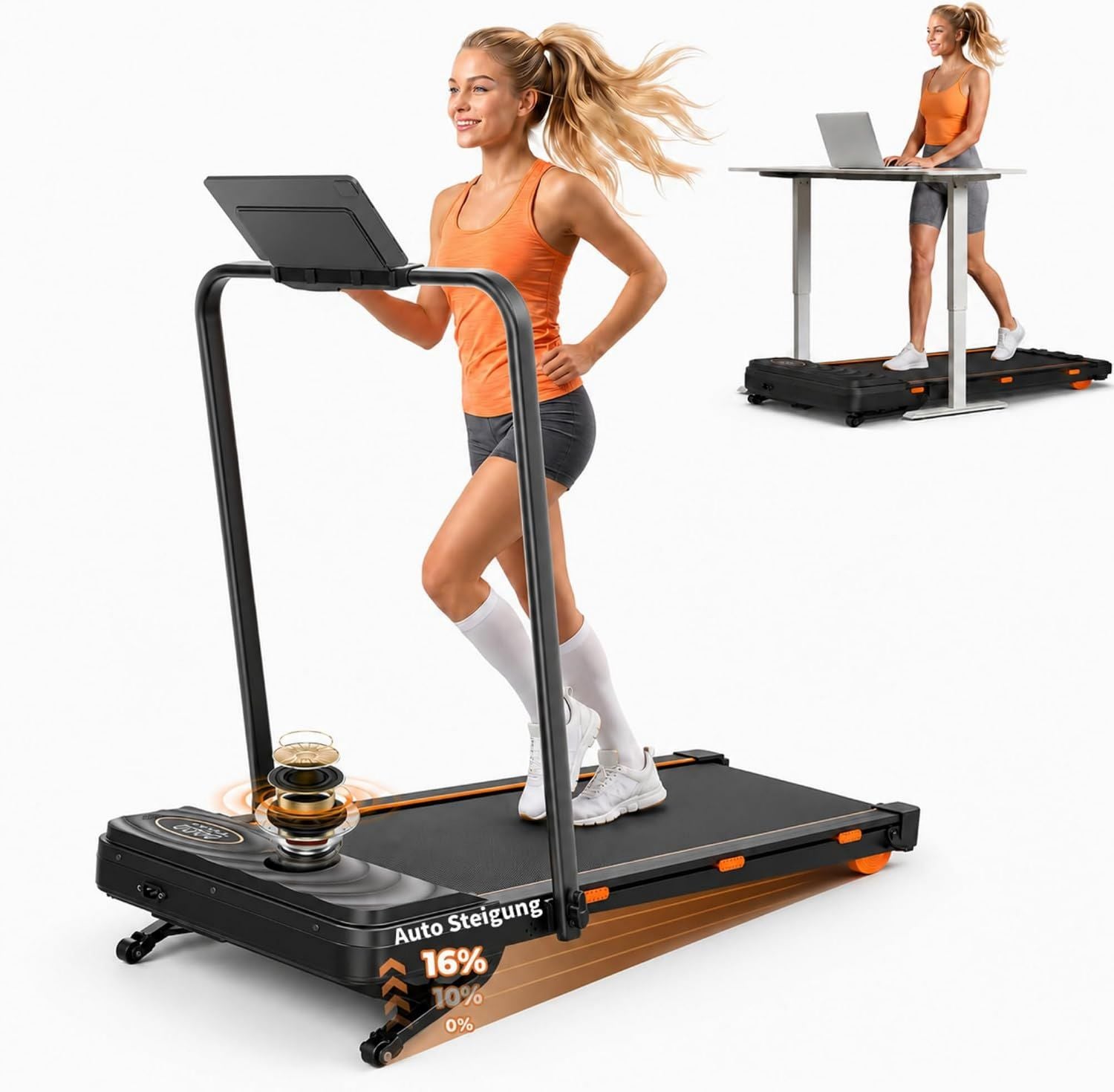 Walking Pad: einstellbare Steigung, JAGJOG