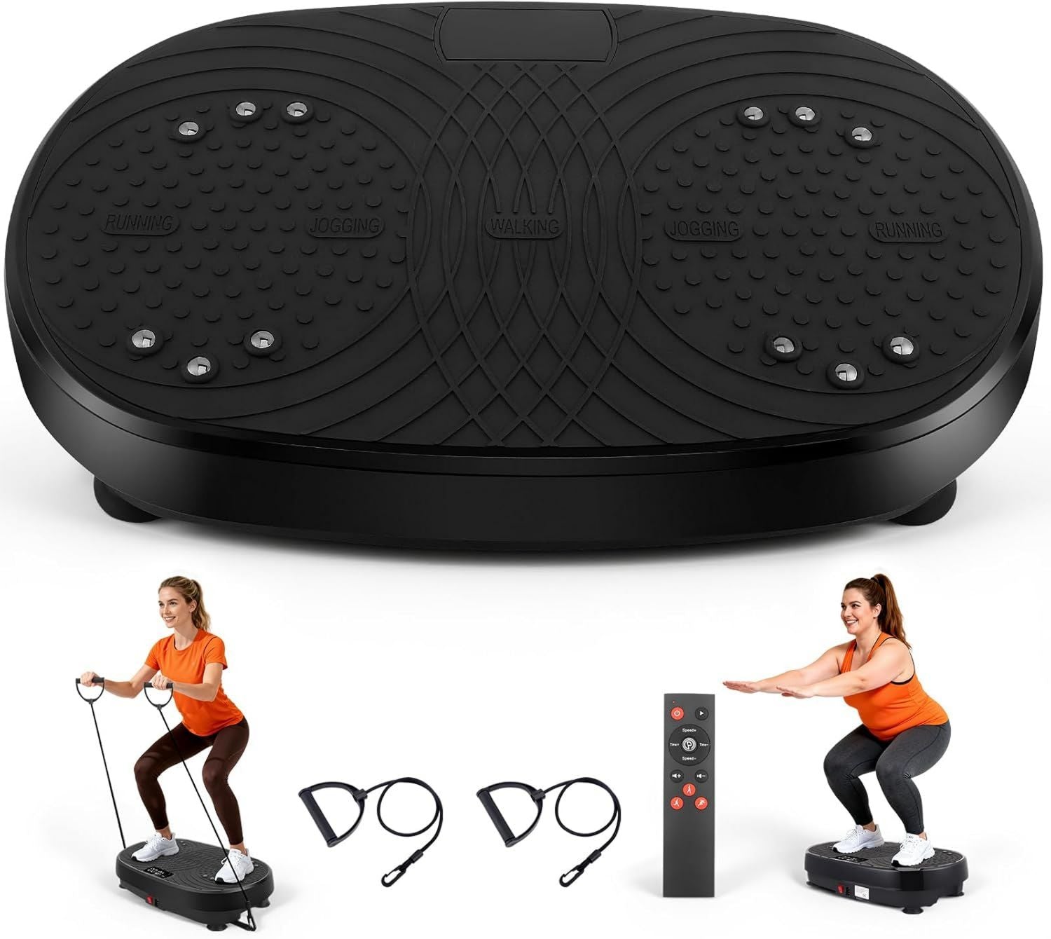 Vibrationsplatte - Ganzkörpertraining, mit Fernbedienung, Bluetooth-Konnektivität, für zuhause