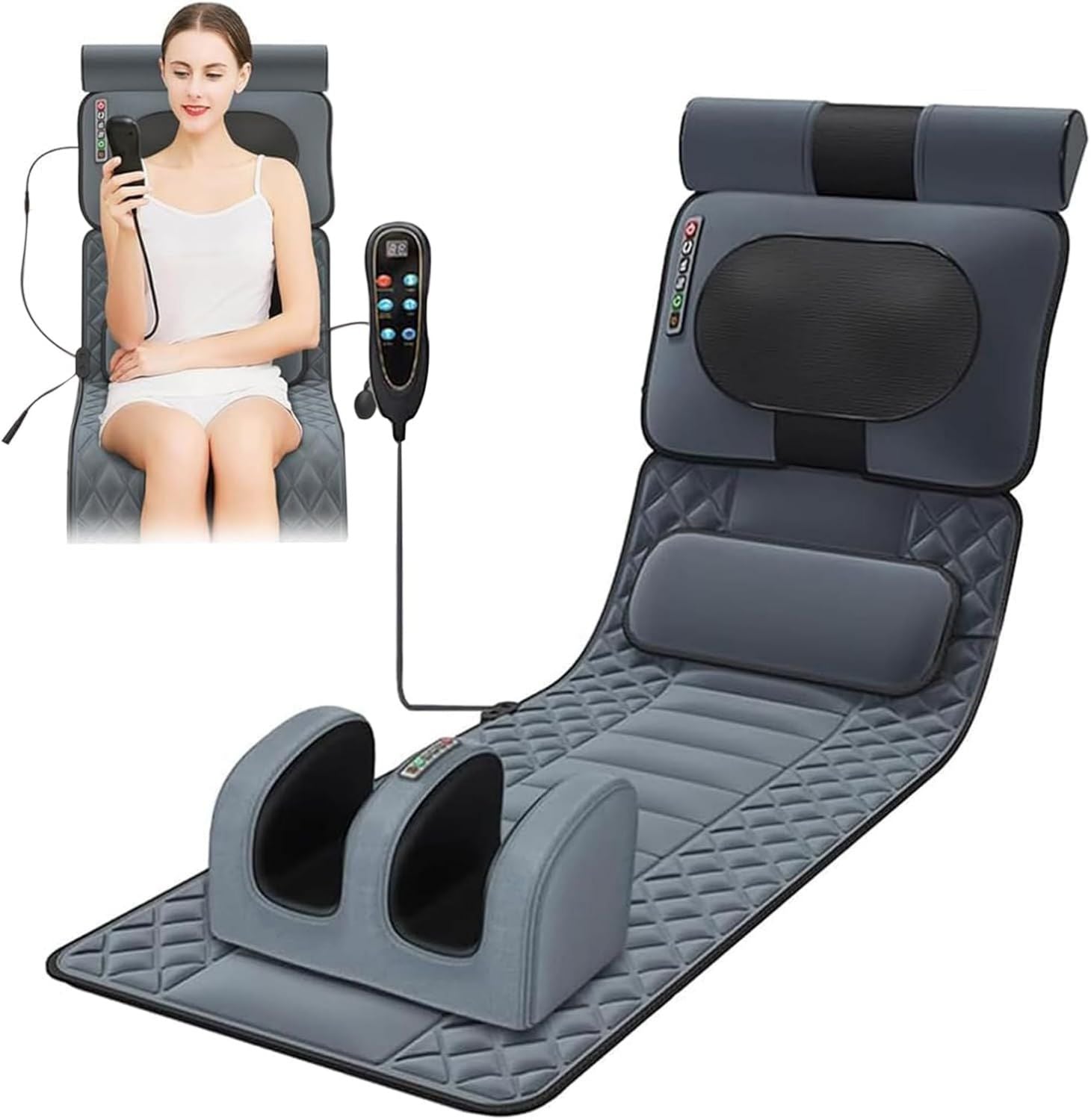 Elektrisches Massagegerät – Wärmefunktion, Ganzkörpertraining, mit Kissen