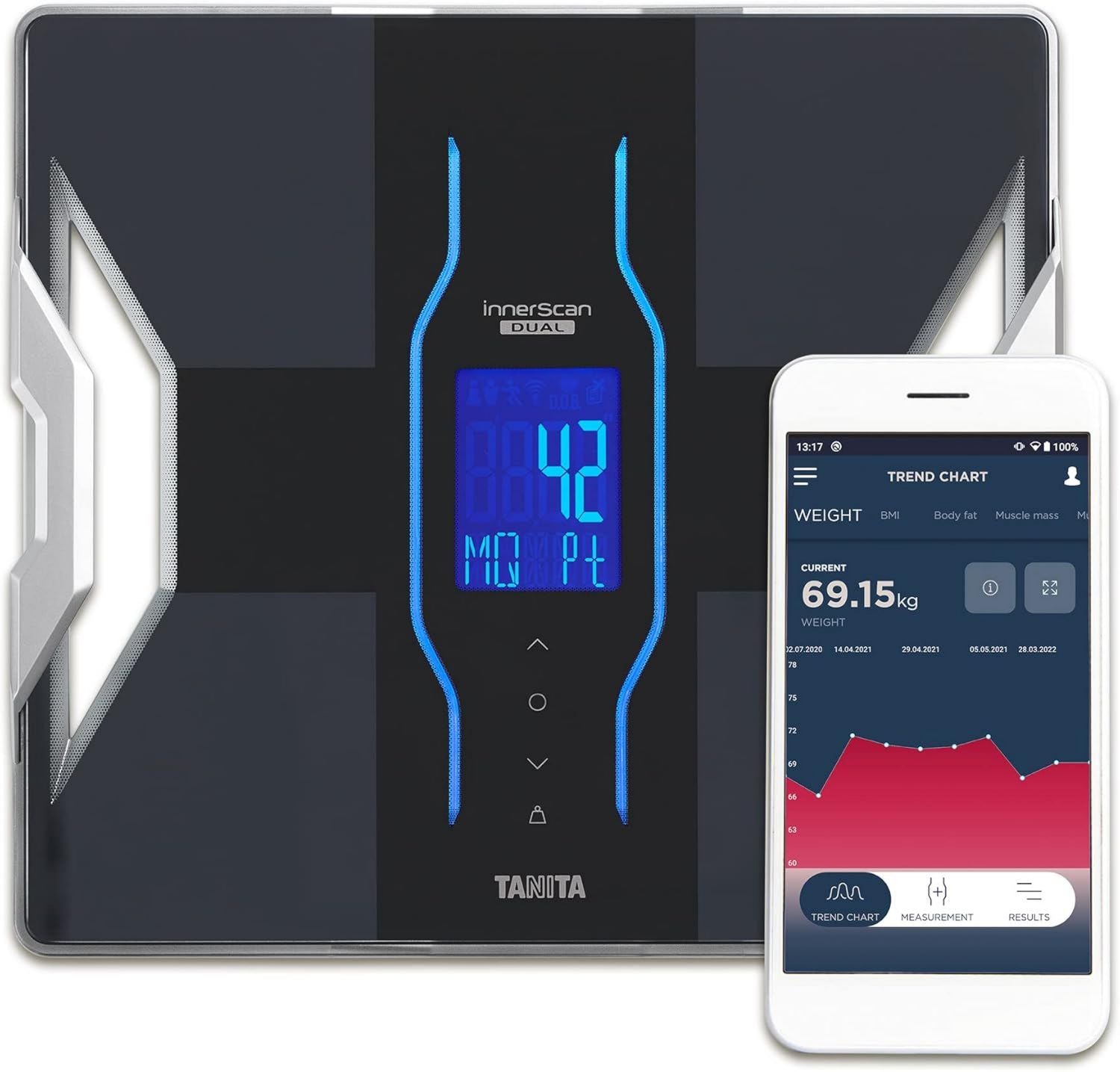 RD-953 Körperanalyse-Waage – Bluetooth-Konnektivität, schwarz, TANITA RD-953