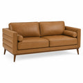 3-Sitzer Sofa Kunstleder Braun 210cm