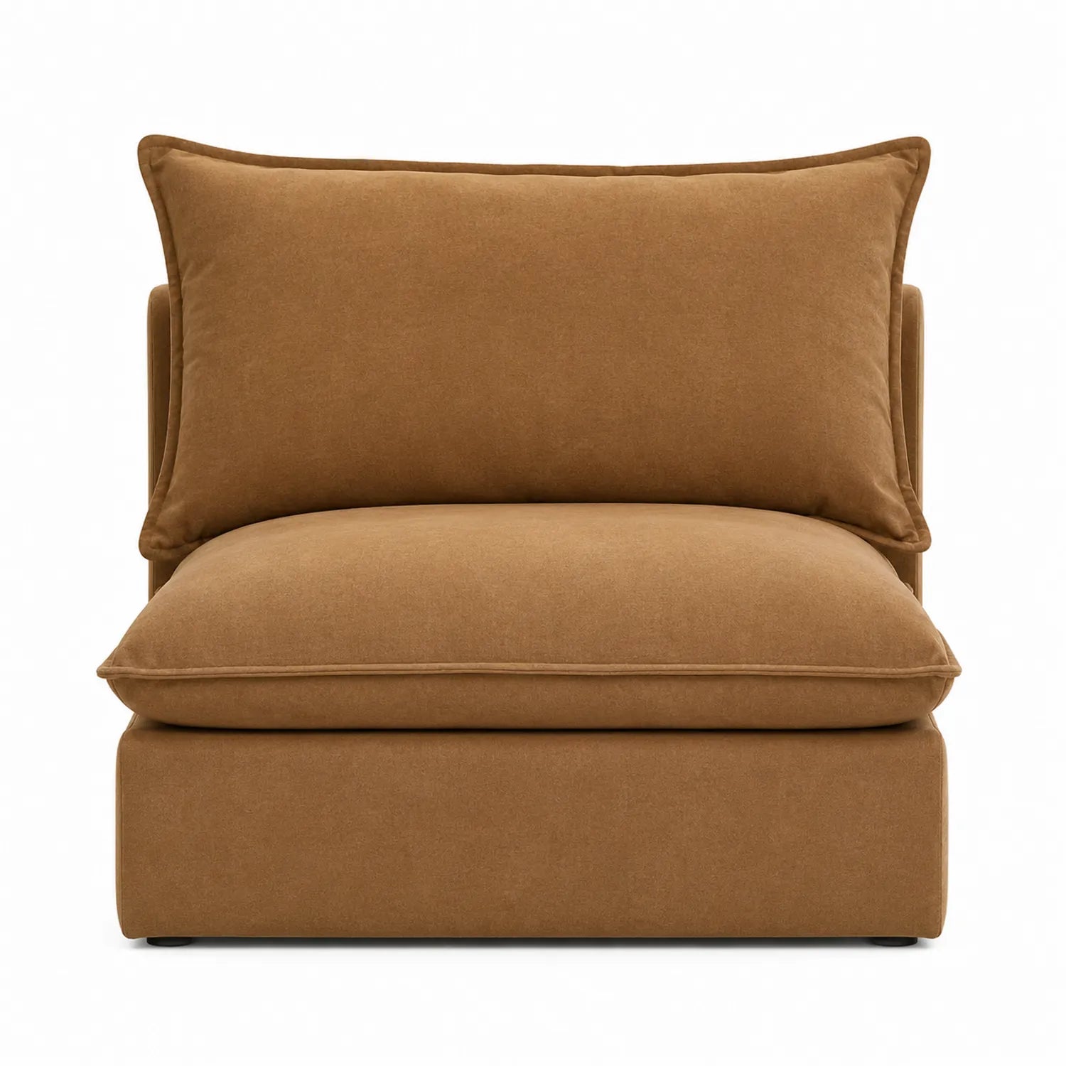 Modulsofa Segment Braun Stoff 100x90x85 cm