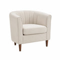 Polstersessel Holzbeine Stoff Beige 80x76x78 cm