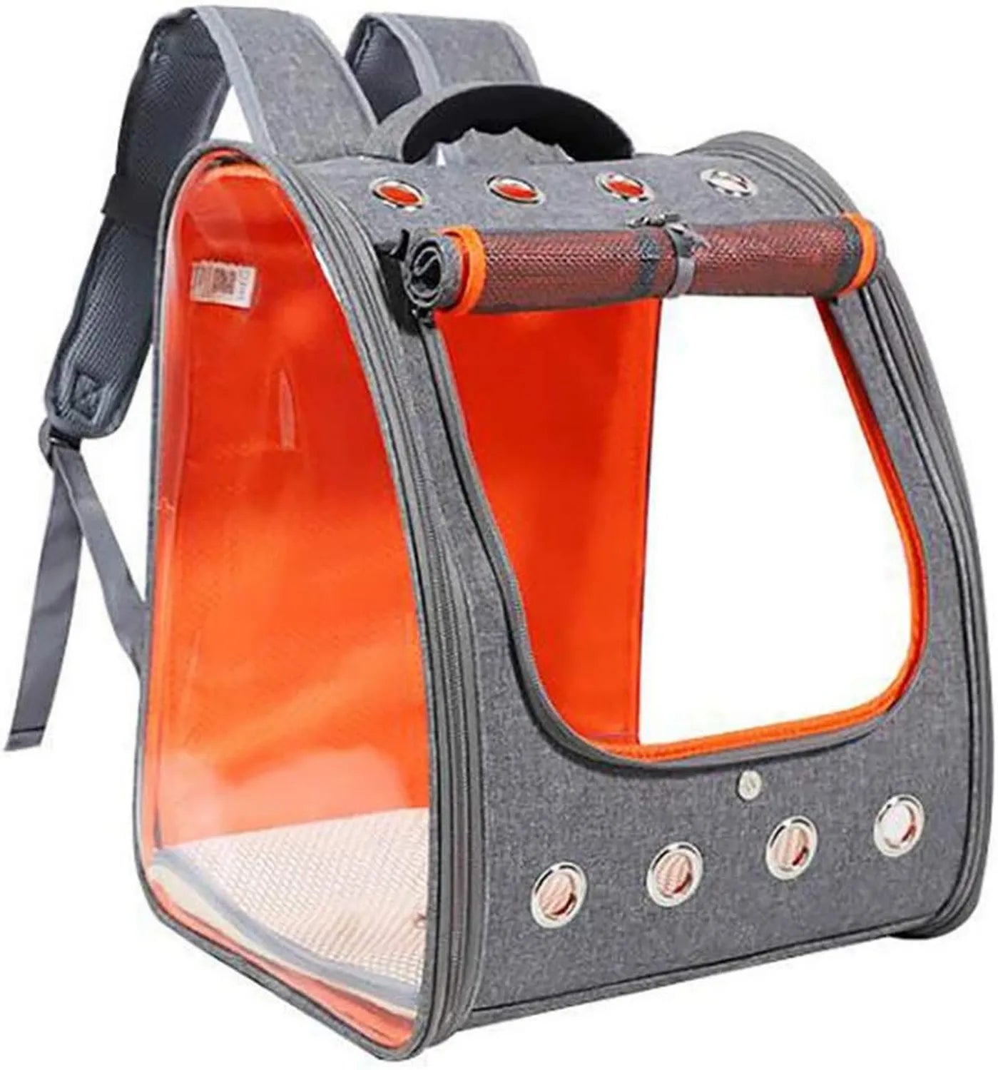 Hunde Katze Tragetasche Haustier Rucksack Transparent Faltbare Atmungsaktive TrageköRbe mit: klappbar, Netzbelüftung, 340×320×430mm