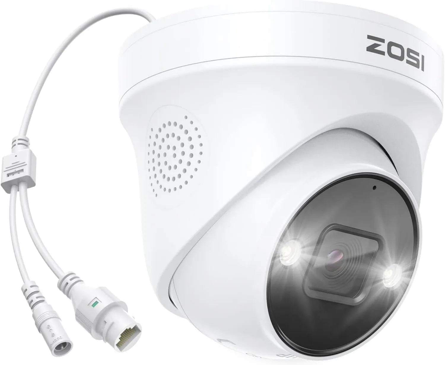 3K PoE Überwachungskamera Aussen mit Personen- und Autoerkennung: mit Kamera, 5MP, ZOSI 3K