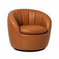 Ledersessel Drehbar Braun 75cm