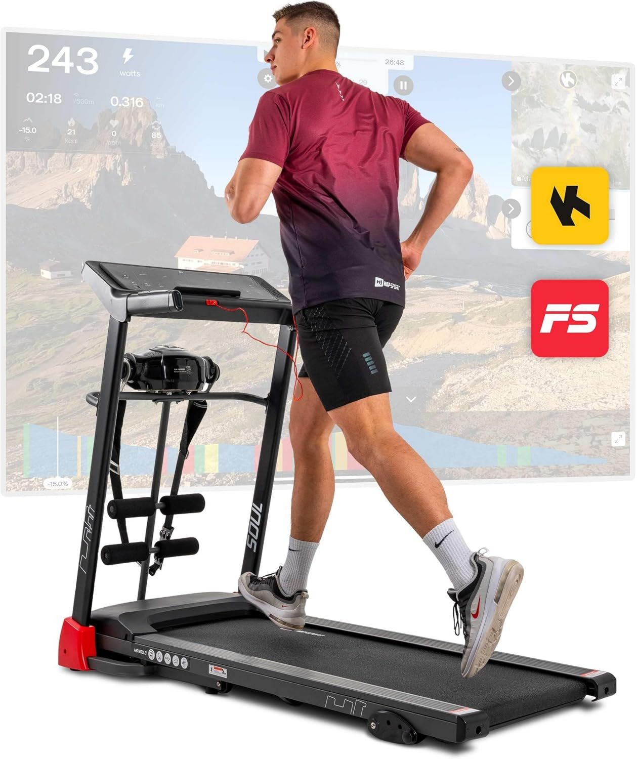 Elektrisches Massagegerät – klappbar, Bluetooth-Konnektivität, für zuhause, 130 kg, 14 km/h