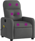 Massagesessel - mit Rückenlehne, mit Liegefunktion, verstellbar, grau, vidaXL